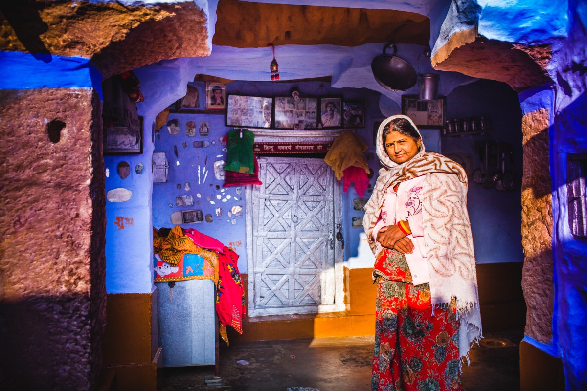Striking thing to witness that, whatever I do, how far I can go, she'll always be waiting for me to come back home. A mother in the fort. Jaisalmer, India, 2014.
