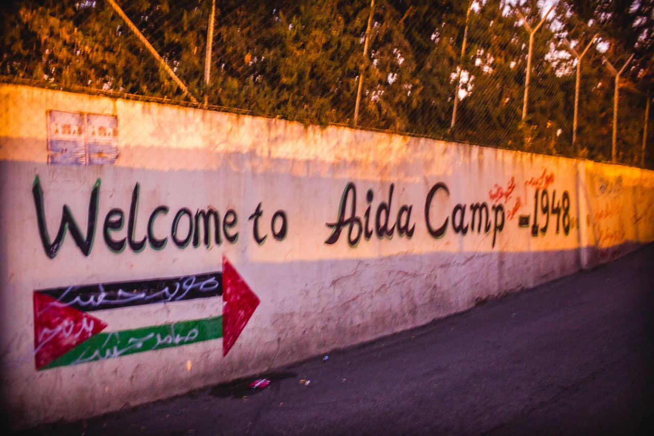 Welcome to Aida Camp. Bethlehem, Palestine, 2014.