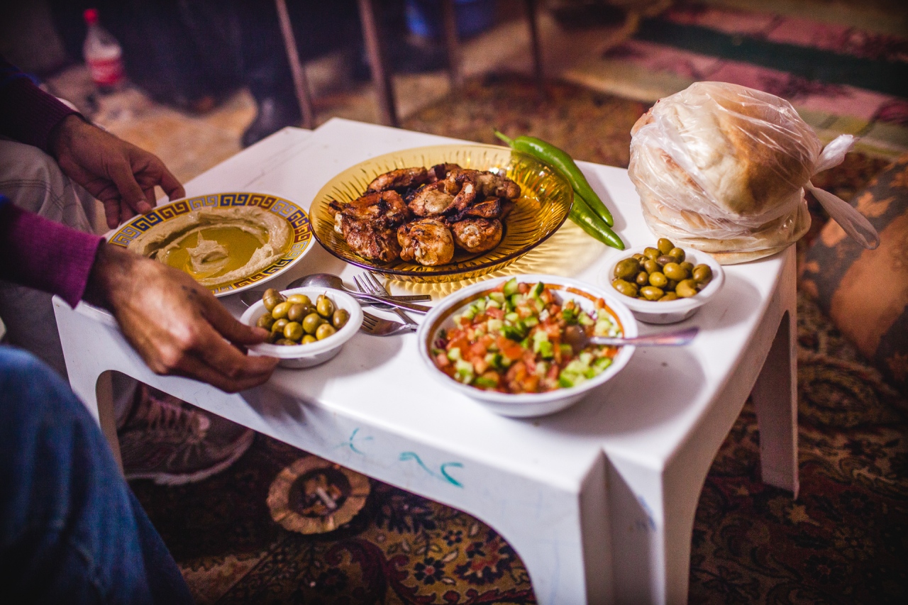 A hospitality meal in Bethlehem. Bethlehem, Palestine, 2014.
